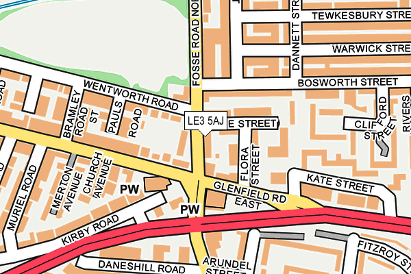 LE3 5AJ map - OS OpenMap – Local (Ordnance Survey) LE3 5AJ map - OS OpenMap – Local (Ordnance Survey)