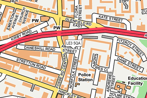 LE3 5QA map - OS OpenMap – Local (Ordnance Survey) LE3 5QA map - OS OpenMap – Local (Ordnance Survey)