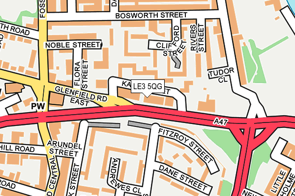 LE3 5QG map - OS OpenMap – Local (Ordnance Survey)