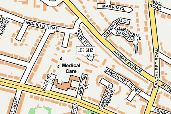 LE3 6HZ map - OS OpenMap – Local (Ordnance Survey) LE3 6HZ map - OS OpenMap – Local (Ordnance Survey)