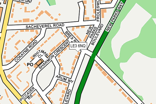 LE3 6NQ map - OS OpenMap – Local (Ordnance Survey) LE3 6NQ map - OS OpenMap – Local (Ordnance Survey)