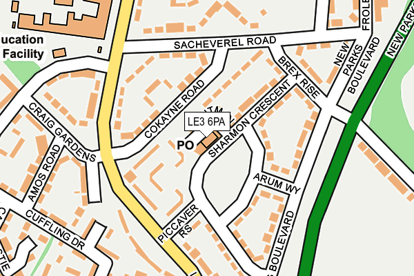 LE3 6PA map - OS OpenMap – Local (Ordnance Survey) LE3 6PA map - OS OpenMap – Local (Ordnance Survey)