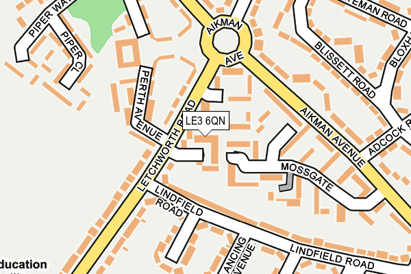 LE3 6QN map - OS OpenMap – Local (Ordnance Survey) LE3 6QN map - OS OpenMap – Local (Ordnance Survey)