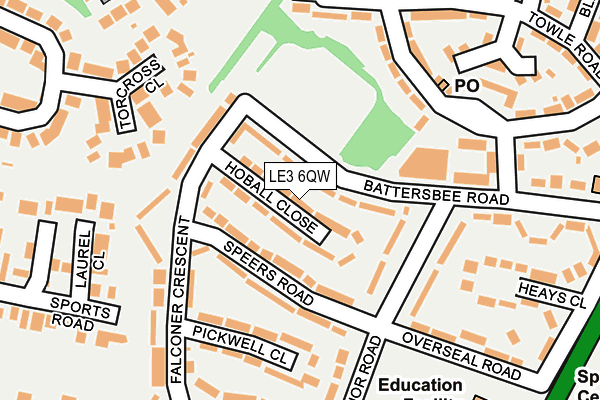 LE3 6QW map - OS OpenMap – Local (Ordnance Survey) LE3 6QW map - OS OpenMap – Local (Ordnance Survey)