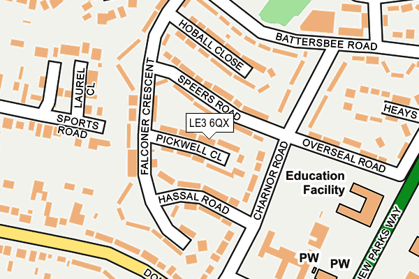 LE3 6QX map - OS OpenMap – Local (Ordnance Survey) LE3 6QX map - OS OpenMap – Local (Ordnance Survey)