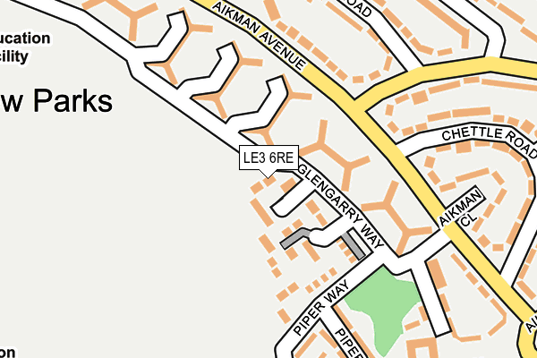 LE3 6RE map - OS OpenMap – Local (Ordnance Survey) LE3 6RE map - OS OpenMap – Local (Ordnance Survey)