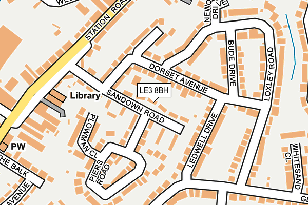 LE3 8BH map - OS OpenMap – Local (Ordnance Survey) LE3 8BH map - OS OpenMap – Local (Ordnance Survey)