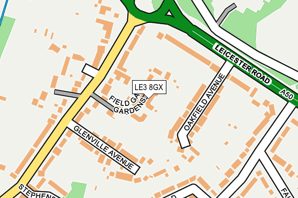 LE3 8GX map - OS OpenMap – Local (Ordnance Survey) LE3 8GX map - OS OpenMap – Local (Ordnance Survey)