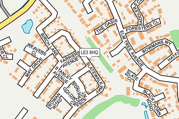 LE3 8HQ map - OS OpenMap – Local (Ordnance Survey) LE3 8HQ map - OS OpenMap – Local (Ordnance Survey)