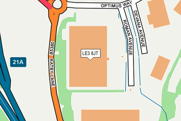 LE3 8JT map - OS OpenMap – Local (Ordnance Survey) LE3 8JT map - OS OpenMap – Local (Ordnance Survey)