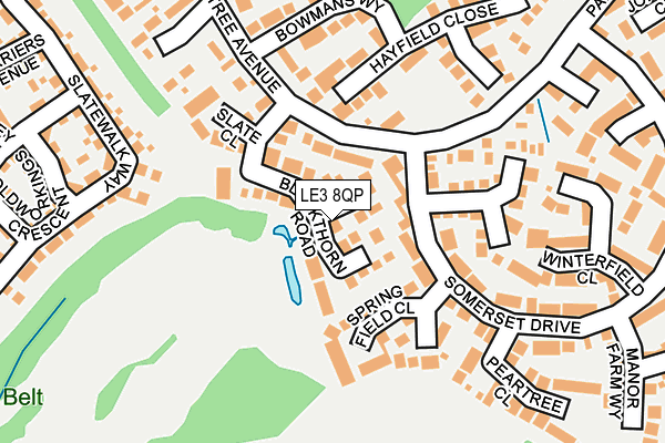 LE3 8QP map - OS OpenMap – Local (Ordnance Survey) LE3 8QP map - OS OpenMap – Local (Ordnance Survey)