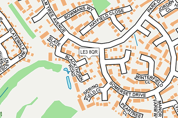 LE3 8QR map - OS OpenMap – Local (Ordnance Survey) LE3 8QR map - OS OpenMap – Local (Ordnance Survey)