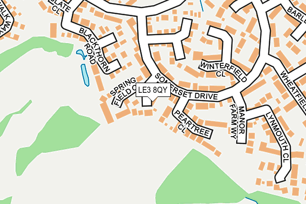LE3 8QY map - OS OpenMap – Local (Ordnance Survey) LE3 8QY map - OS OpenMap – Local (Ordnance Survey)