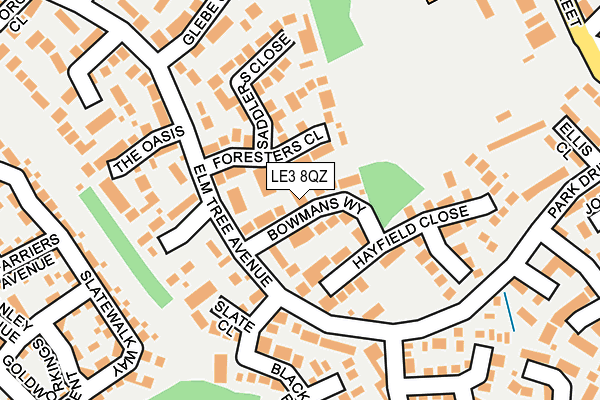LE3 8QZ map - OS OpenMap – Local (Ordnance Survey)