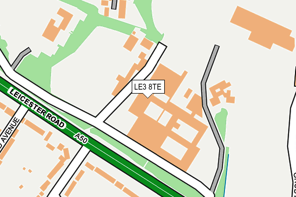 LE3 8TE map - OS OpenMap – Local (Ordnance Survey) LE3 8TE map - OS OpenMap – Local (Ordnance Survey)
