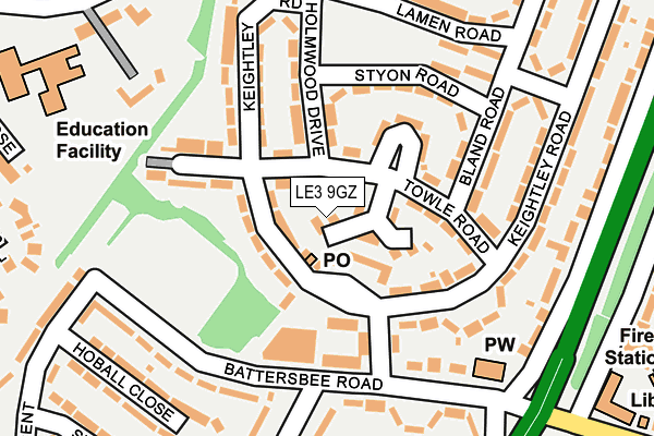 LE3 9GZ map - OS OpenMap – Local (Ordnance Survey) LE3 9GZ map - OS OpenMap – Local (Ordnance Survey)