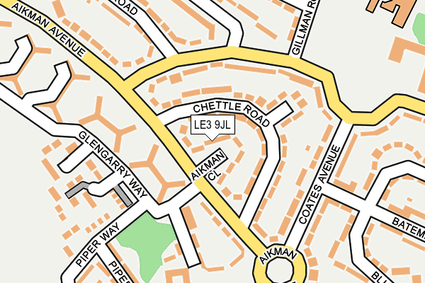 LE3 9JL map - OS OpenMap – Local (Ordnance Survey) LE3 9JL map - OS OpenMap – Local (Ordnance Survey)