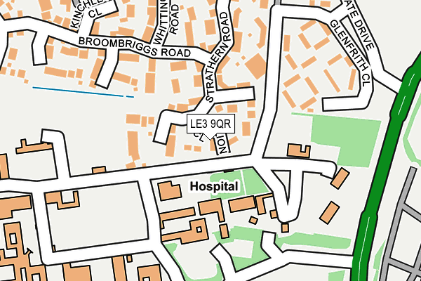 LE3 9QR map - OS OpenMap – Local (Ordnance Survey) LE3 9QR map - OS OpenMap – Local (Ordnance Survey)