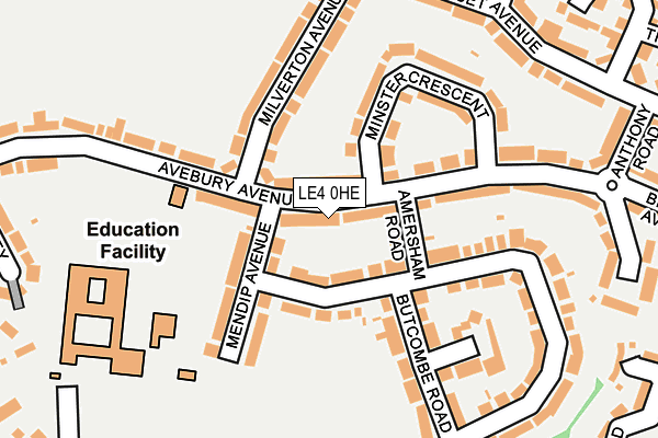 LE4 0HE map - OS OpenMap – Local (Ordnance Survey) LE4 0HE map - OS OpenMap – Local (Ordnance Survey)