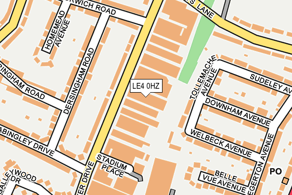 LE4 0HZ map - OS OpenMap – Local (Ordnance Survey) LE4 0HZ map - OS OpenMap – Local (Ordnance Survey)