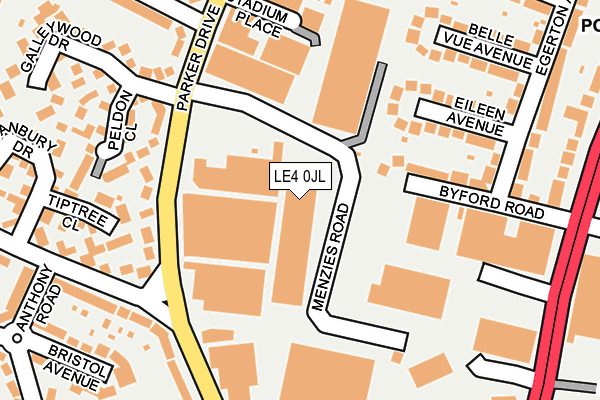 LE4 0JL map - OS OpenMap – Local (Ordnance Survey) LE4 0JL map - OS OpenMap – Local (Ordnance Survey)