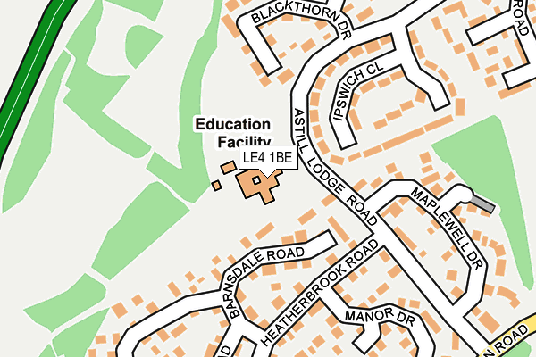LE4 1BE map - OS OpenMap – Local (Ordnance Survey) LE4 1BE map - OS OpenMap – Local (Ordnance Survey)