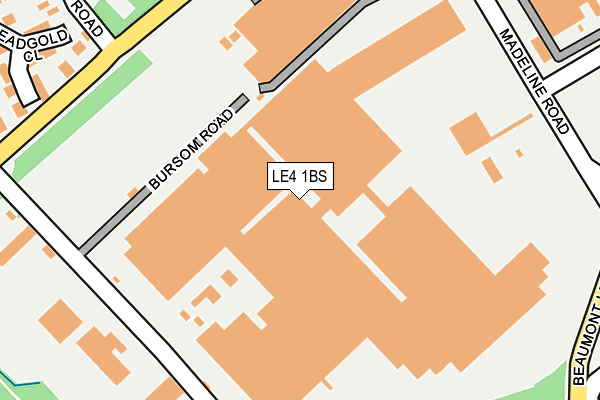 LE4 1BS map - OS OpenMap – Local (Ordnance Survey) LE4 1BS map - OS OpenMap – Local (Ordnance Survey)