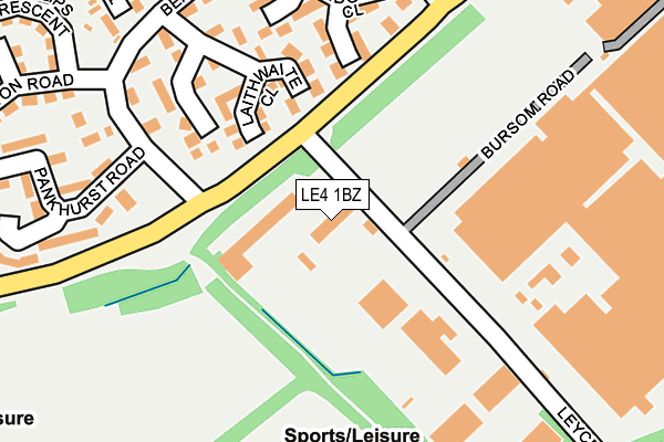 LE4 1BZ map - OS OpenMap – Local (Ordnance Survey) LE4 1BZ map - OS OpenMap – Local (Ordnance Survey)