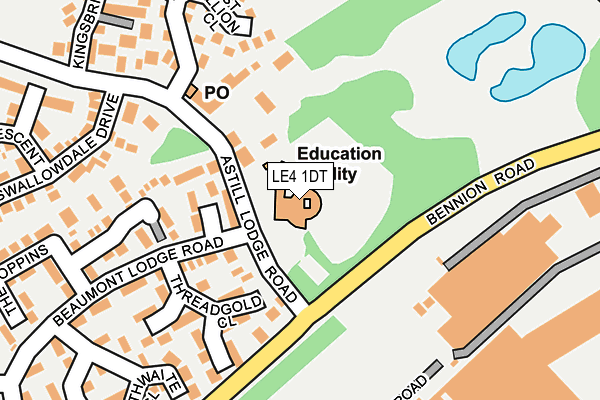 LE4 1DT map - OS OpenMap – Local (Ordnance Survey) LE4 1DT map - OS OpenMap – Local (Ordnance Survey)