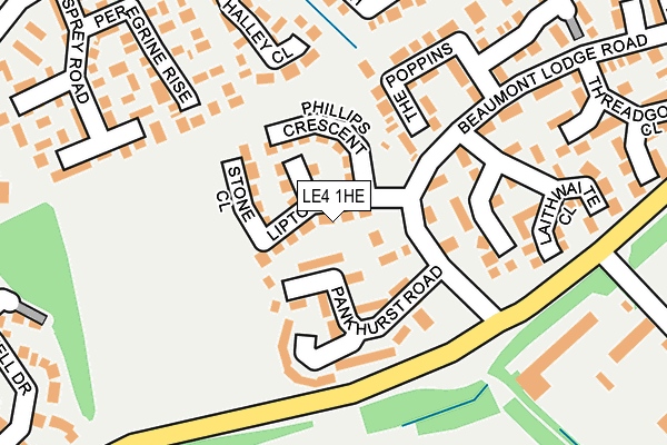 LE4 1HE map - OS OpenMap – Local (Ordnance Survey) LE4 1HE map - OS OpenMap – Local (Ordnance Survey)