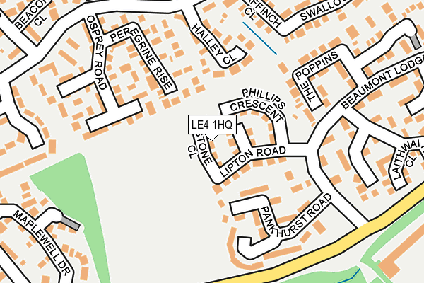 LE4 1HQ map - OS OpenMap – Local (Ordnance Survey) LE4 1HQ map - OS OpenMap – Local (Ordnance Survey)