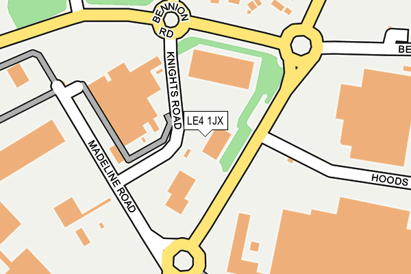 LE4 1JX map - OS OpenMap – Local (Ordnance Survey) LE4 1JX map - OS OpenMap – Local (Ordnance Survey)