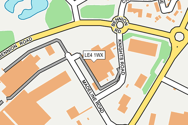 LE4 1WX map - OS OpenMap – Local (Ordnance Survey) LE4 1WX map - OS OpenMap – Local (Ordnance Survey)