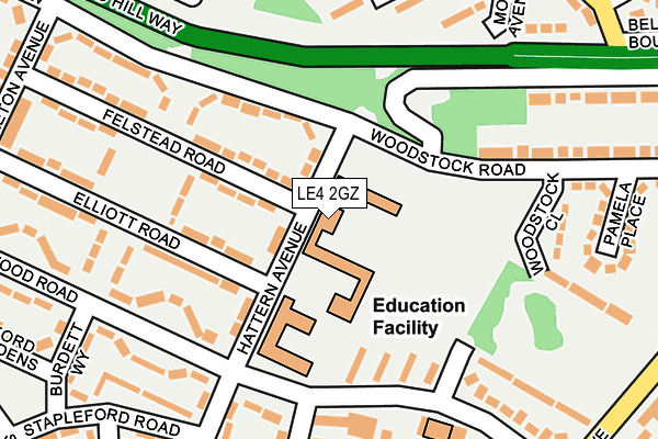 LE4 2GZ map - OS OpenMap – Local (Ordnance Survey) LE4 2GZ map - OS OpenMap – Local (Ordnance Survey)