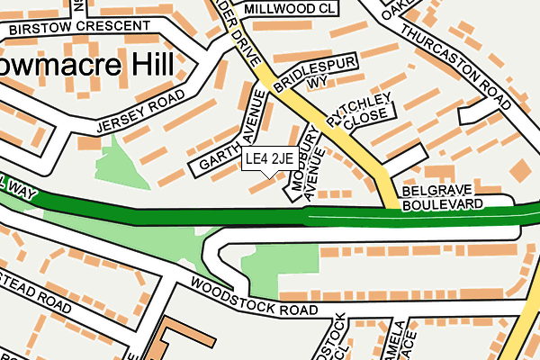 LE4 2JE map - OS OpenMap – Local (Ordnance Survey) LE4 2JE map - OS OpenMap – Local (Ordnance Survey)