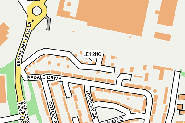 LE4 2NQ map - OS OpenMap – Local (Ordnance Survey) LE4 2NQ map - OS OpenMap – Local (Ordnance Survey)