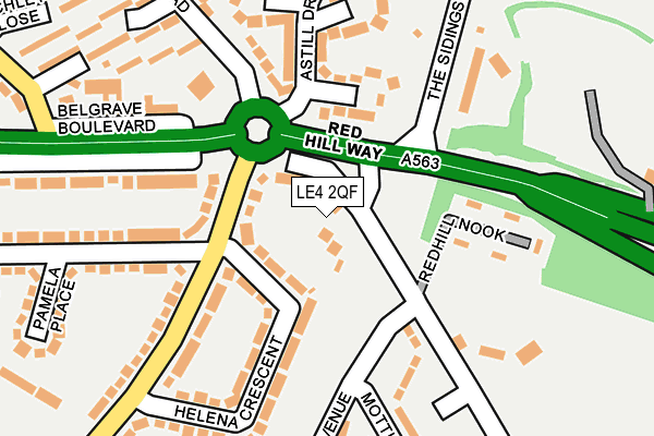 LE4 2QF map - OS OpenMap – Local (Ordnance Survey) LE4 2QF map - OS OpenMap – Local (Ordnance Survey)