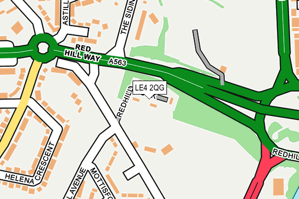 LE4 2QG map - OS OpenMap – Local (Ordnance Survey)
