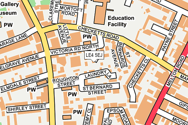 LE4 5EJ map - OS OpenMap – Local (Ordnance Survey) LE4 5EJ map - OS OpenMap – Local (Ordnance Survey)