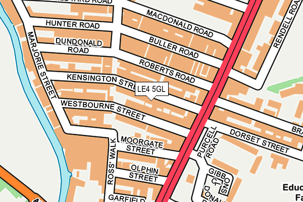 LE4 5GL map - OS OpenMap – Local (Ordnance Survey) LE4 5GL map - OS OpenMap – Local (Ordnance Survey)