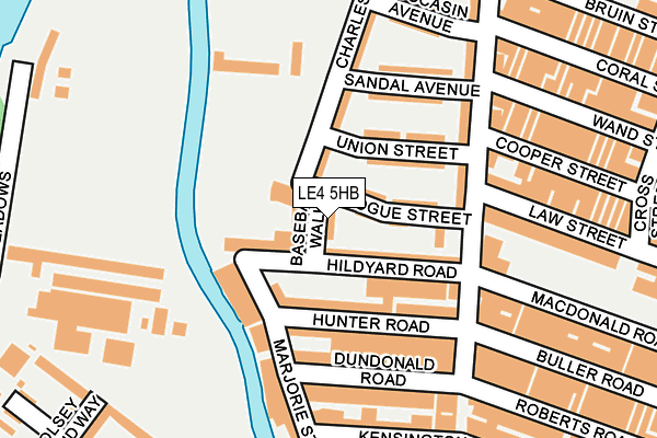 LE4 5HB map - OS OpenMap – Local (Ordnance Survey) LE4 5HB map - OS OpenMap – Local (Ordnance Survey)