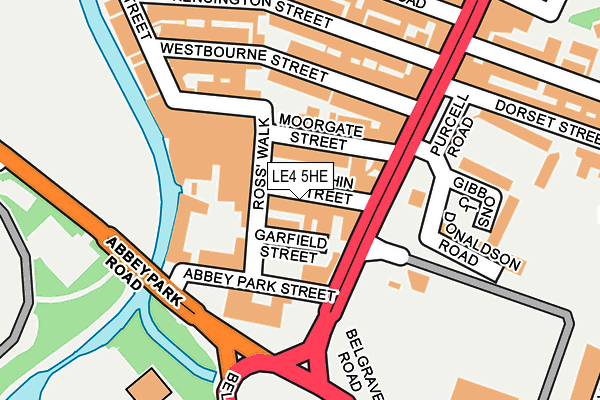 LE4 5HE map - OS OpenMap – Local (Ordnance Survey) LE4 5HE map - OS OpenMap – Local (Ordnance Survey)