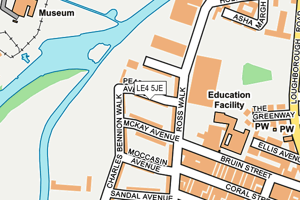 LE4 5JE map - OS OpenMap – Local (Ordnance Survey) LE4 5JE map - OS OpenMap – Local (Ordnance Survey)