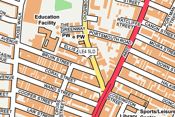 LE4 5LD map - OS OpenMap – Local (Ordnance Survey) LE4 5LD map - OS OpenMap – Local (Ordnance Survey)