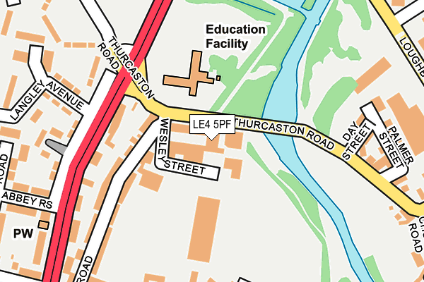 LE4 5PF map - OS OpenMap – Local (Ordnance Survey) LE4 5PF map - OS OpenMap – Local (Ordnance Survey)