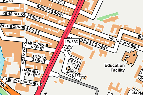 LE4 6BD map - OS OpenMap – Local (Ordnance Survey) LE4 6BD map - OS OpenMap – Local (Ordnance Survey)