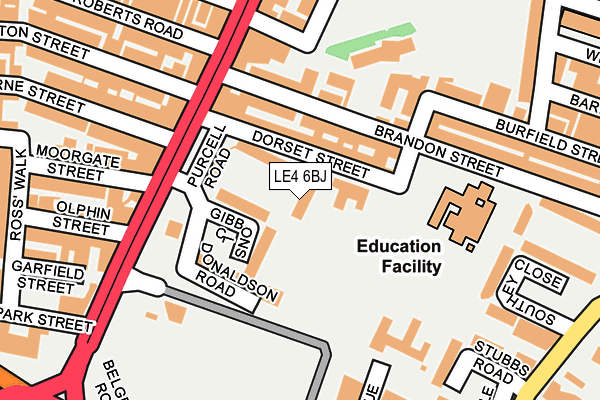 LE4 6BJ map - OS OpenMap – Local (Ordnance Survey) LE4 6BJ map - OS OpenMap – Local (Ordnance Survey)