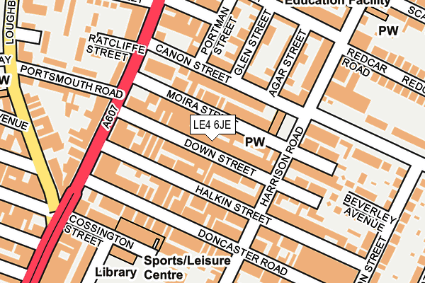 LE4 6JE map - OS OpenMap – Local (Ordnance Survey) LE4 6JE map - OS OpenMap – Local (Ordnance Survey)