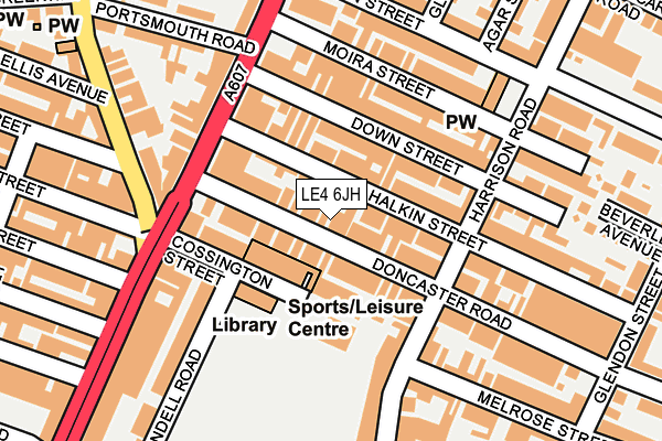 LE4 6JH map - OS OpenMap – Local (Ordnance Survey) LE4 6JH map - OS OpenMap – Local (Ordnance Survey)