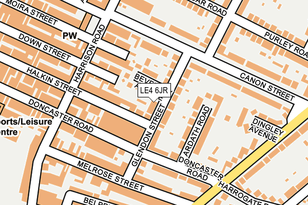 LE4 6JR map - OS OpenMap – Local (Ordnance Survey) LE4 6JR map - OS OpenMap – Local (Ordnance Survey)